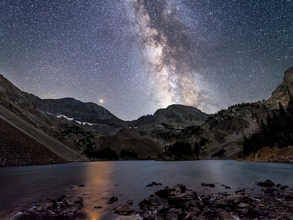 Milky Way Over Lake Agnes, Northern Colorado