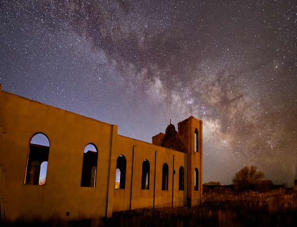 Milky Way over Old Church (2), San Luis Valley, CO