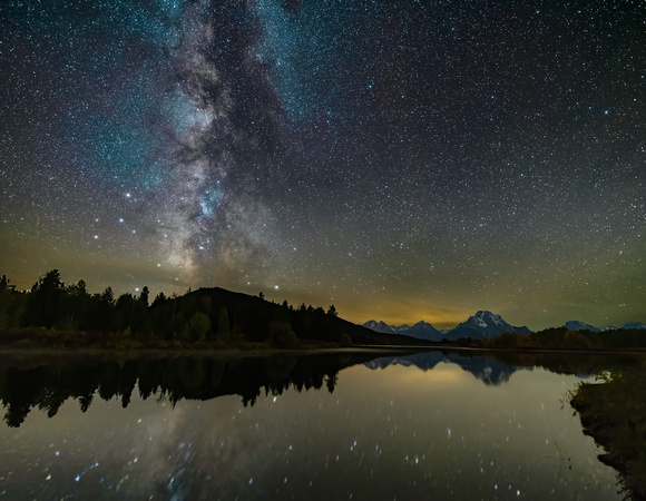 Milky Way over Oxbow Bend, Grant Teton National Park